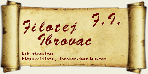 Filotej Ibrovac vizit kartica